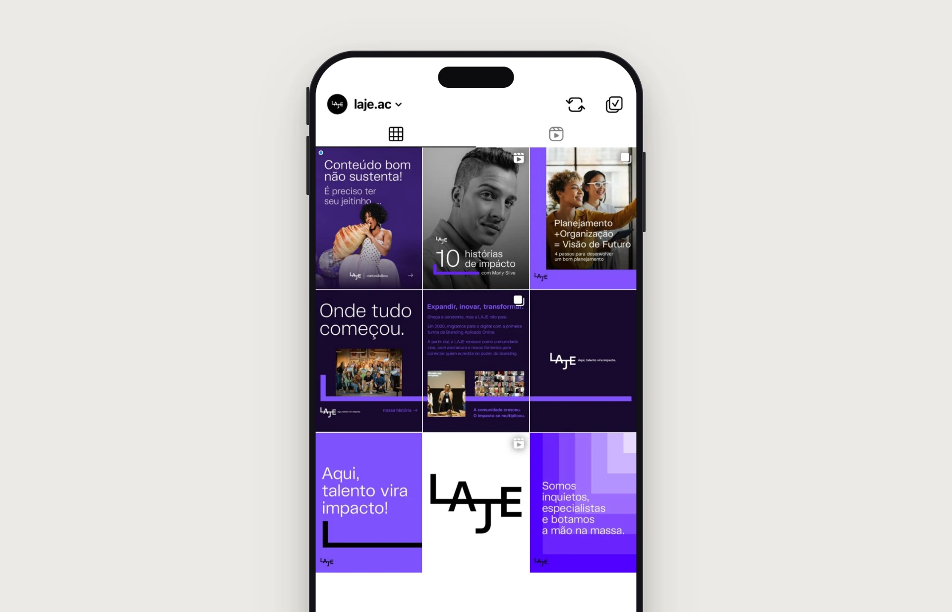 LAJE’s Instagram profile with the new brand
