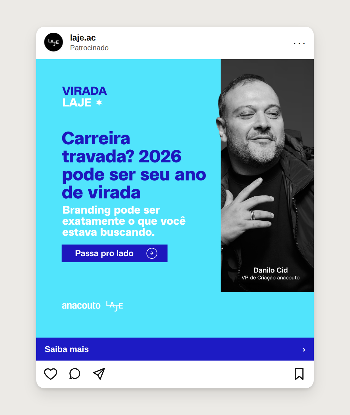 Anúncio Virada LAJE com Danilo Cid