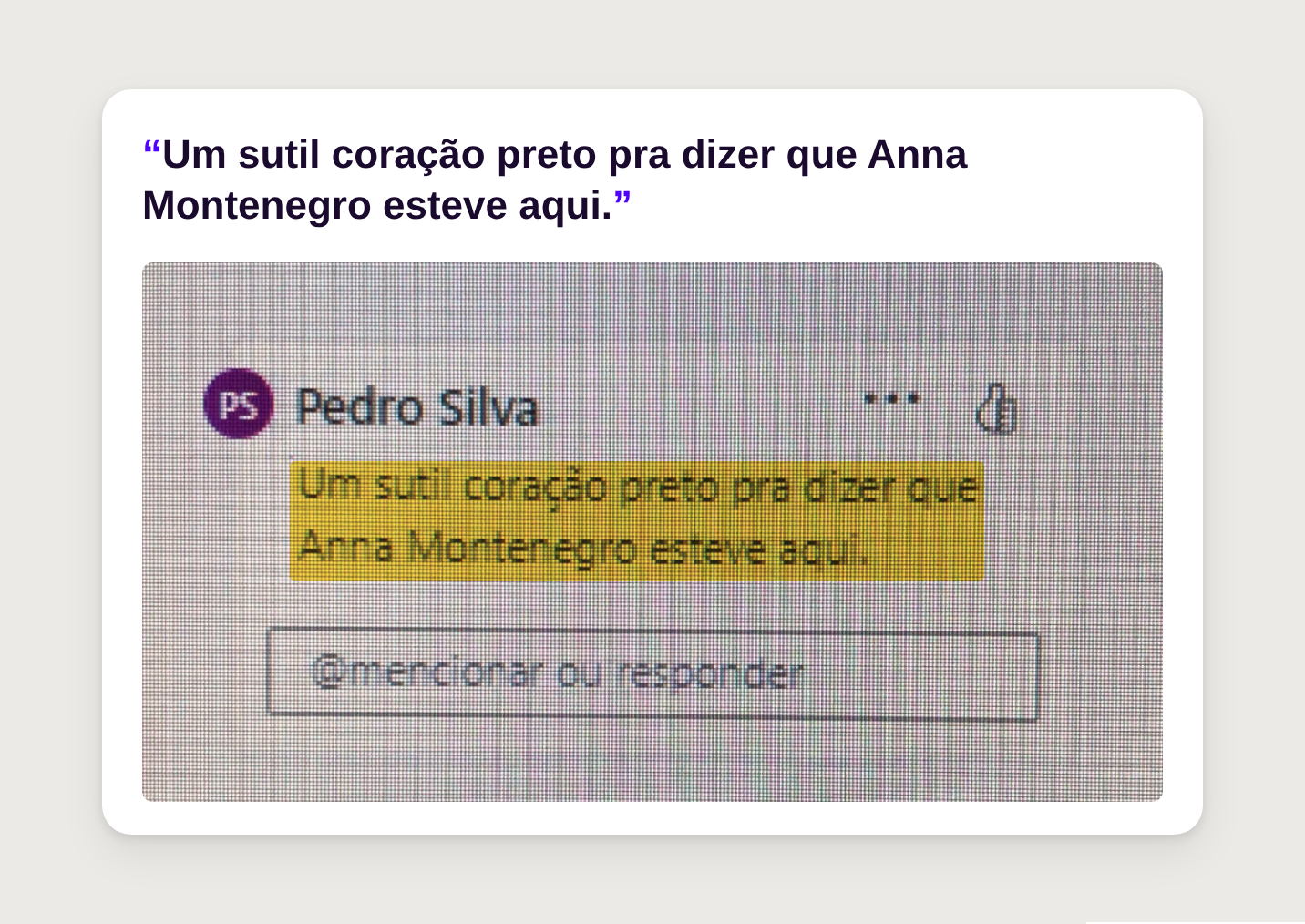 Feedback de Pedro Silva