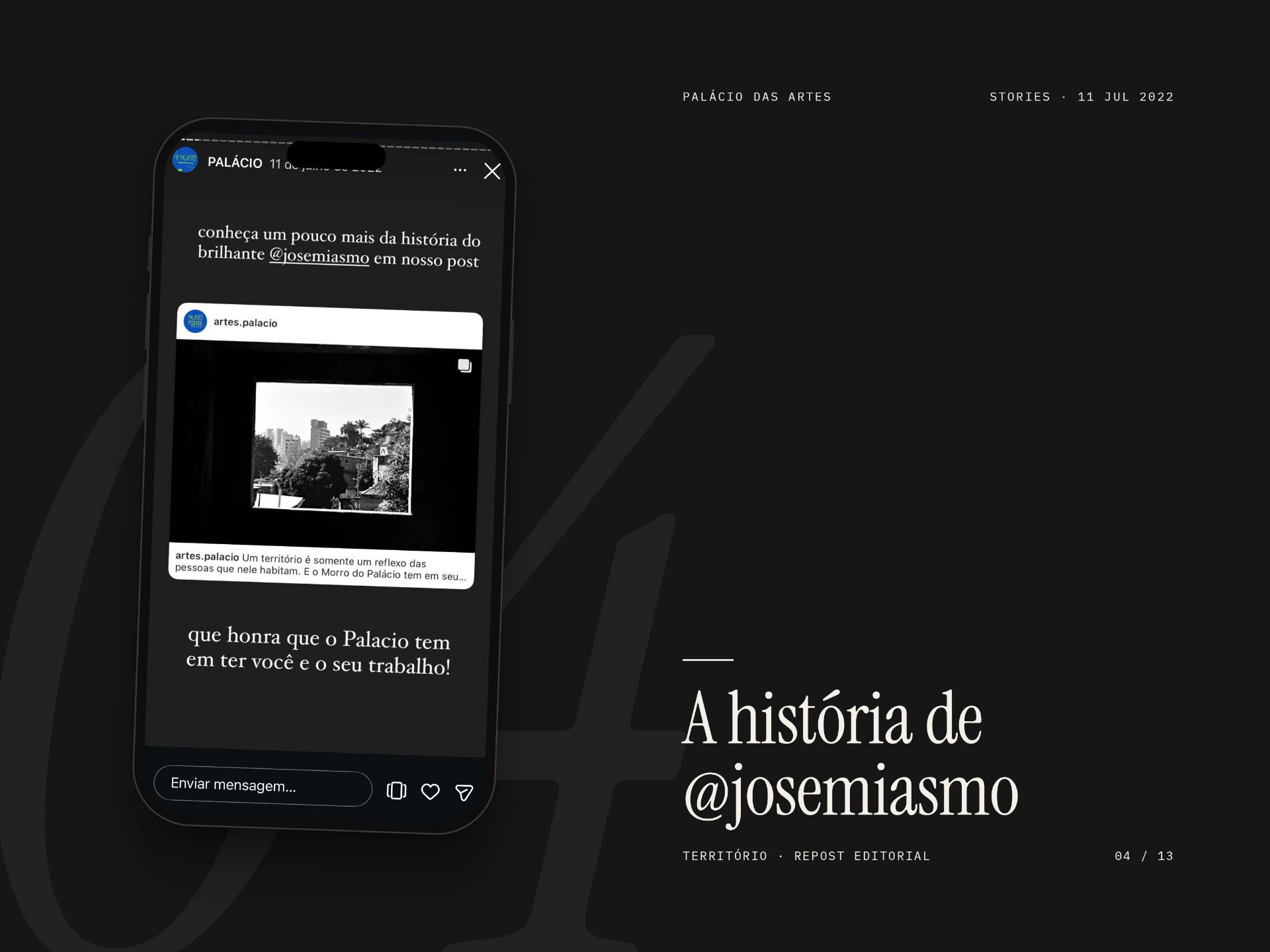 Palácio das Artes piece 04: The story of @josemiasmo